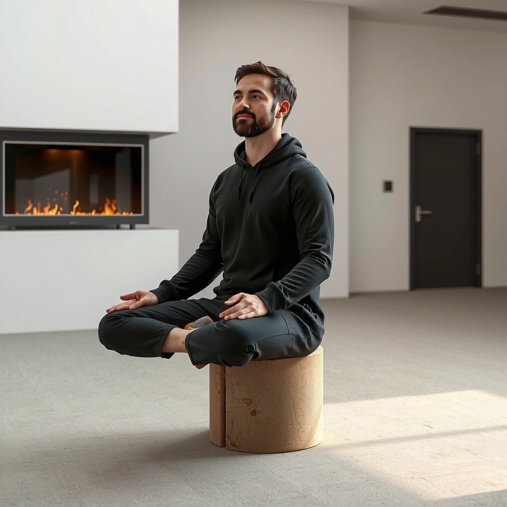 Jean-Luc méditant tranquillement